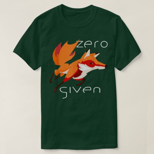 T-shirt Zero Fox Donné Drôle Pun (Design devant)