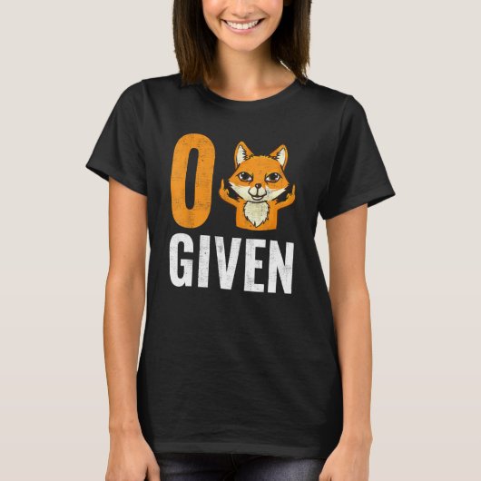 T-shirt Zero Fox Donné Funny Fox Pun (Devant)
