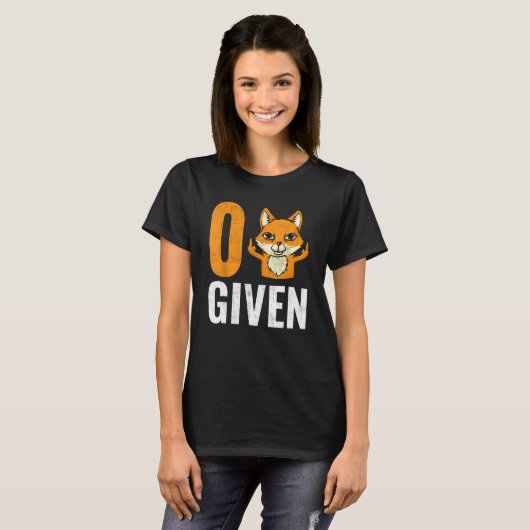 T-shirt Zero Fox Donné Funny Fox Pun (Devant entier)