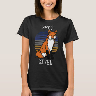 T-shirt Zero Fox Donné Sarcastique Pun Plaisanterie Vintag