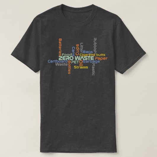 T-shirt Zéro gaspillage pas de litière et conception de mo (Design devant)