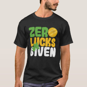 T-shirt Zéro Lucks Donné Drôle Saint Patrick's Day Shamroc