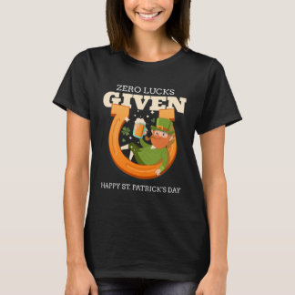 T-shirt Zéro Lucks Donné Drôle St Patrick's Day St Paddys