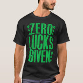 T-shirt Zero Lucky Donné Shamrock Irlandais Lucky St patri (Devant)