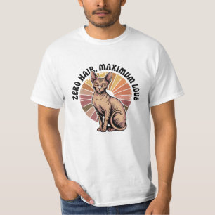 T-shirt Zéro poil Amour maximum Art Sphynx