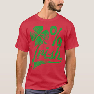 T-shirt Zéro pour cent irlandais drôle Jour de la Saint Pa