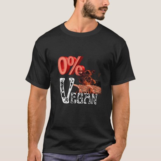 T-shirt Zéro Pour Cent Vegan Grill (Devant)