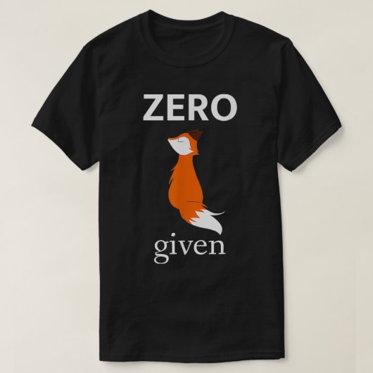 T-shirt Zéro Pour Donné (Design devant)