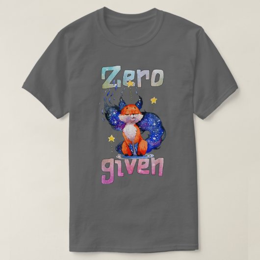 T-shirt Zéro Pour Donné, Drôle Pour (Design devant)