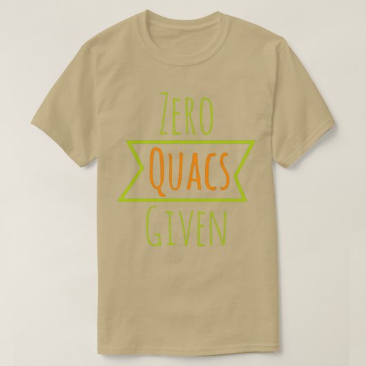 T-shirt Zéro Quacs donné (Design devant)