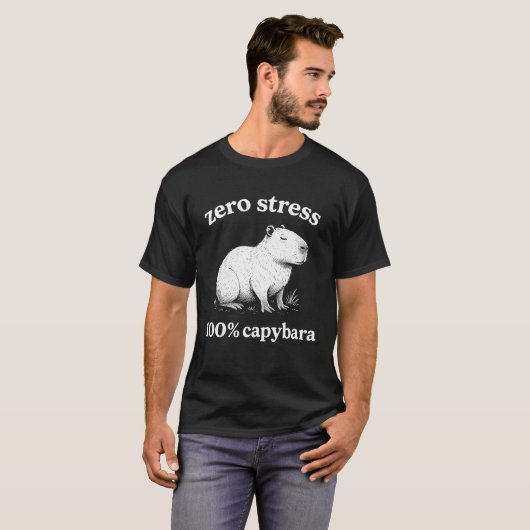T-shirt Zero Stress 100% Capybara (Devant entier)