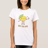 T-shirt Zest For Life Good Vibes Cute Lemon and Bird (Devant)
