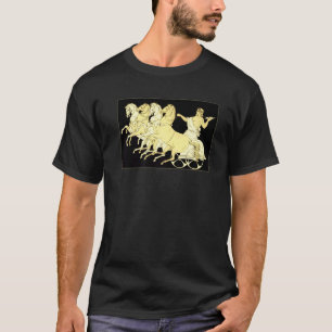 T-shirt Zeus dans un char avec tonnerre et chevaux