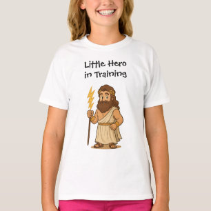 T-shirt Zeus de dessin animé mignon – Petit héros grec en