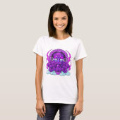 T-shirt Zeus Lightening Retro design Purple Cool Lien (Devant entier)