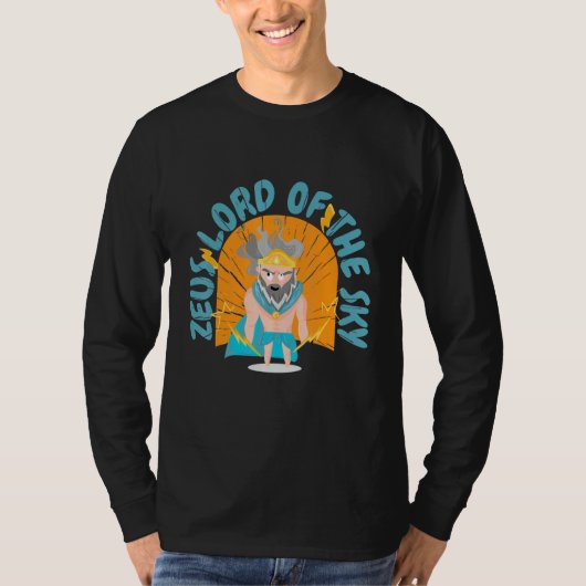 T-shirt zeus lord thunder god throw throwing (Devant)