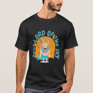 T-shirt zeus seigneur dieu du tonnerre lance lançant