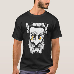 T-shirt Zeus Simple Black Art Moderne tendance