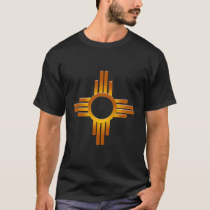 T-shirt Zia D'Or Du Nouveau-Mexique Terre D'Enchantement