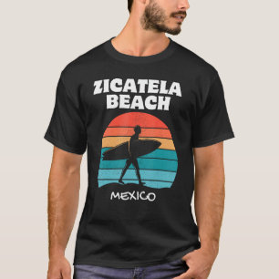 T-shirt ZICATELA BEACH MEXICO Surf Retro Sunset Surf