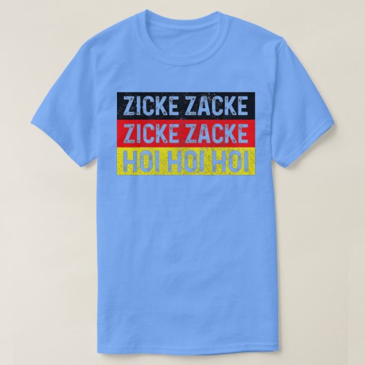 T-shirt Zicke Zacke Hoi Oktoberfest Fête du drapeau allema (Design devant)