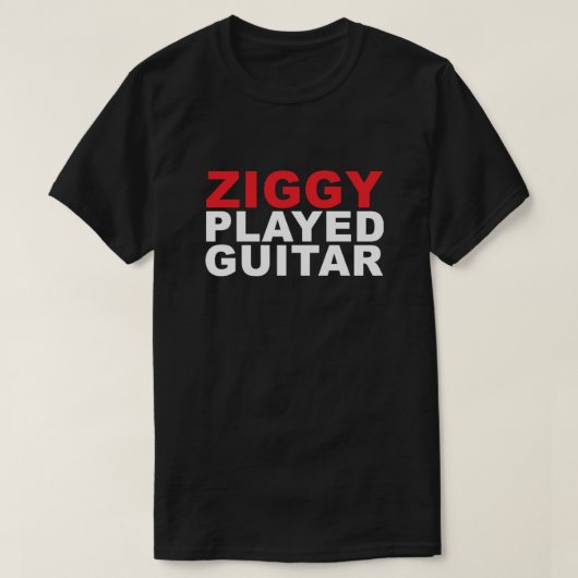 T-shirt ZIGGY JOUÉ GUITAR rouge classique (Design devant)