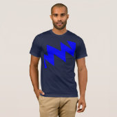 T-shirt ZigZag - Bleu (Devant entier)