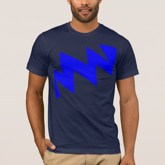 T-shirt ZigZag - Bleu (Devant)