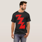 T-shirt ZigZag pochoir - Rouge (Devant entier)