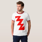 T-shirt ZigZag - Rouge (Devant entier)