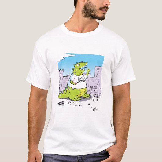 T-shirt Zilla Mange les Locaux (Devant)