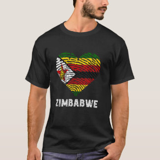 T-shirt Zimbabwe Cœur Vintage Racines Zimbabweennes Zimbab