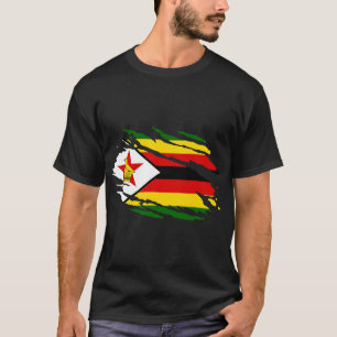 T-shirt Zimbabwe Dans Mon ADN Zimbabwe Drapeau Fière Du Zi