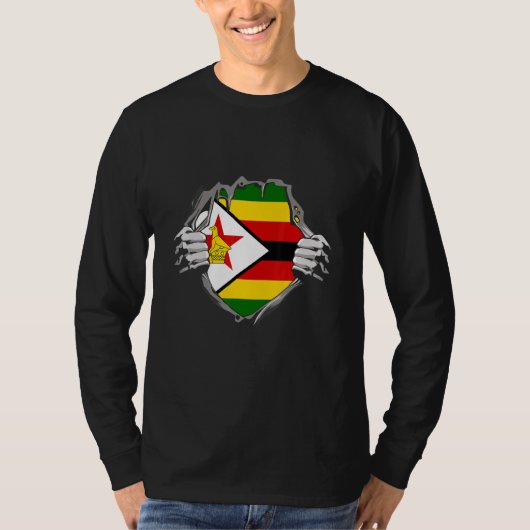 T-shirt Zimbabwe flag (Devant)