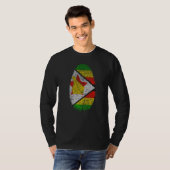 T-shirt Zimbabwe Flag Fingerprint It is in my DNA Gift Zim (Devant entier)