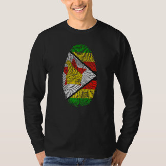 T-shirt Zimbabwe Flag Fingerprint It is in my DNA Gift Zim
