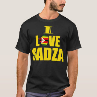 T-shirt Zimbabwe Food I Love Sadza Zimbabwe Carte Drapeau