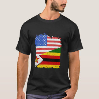 T-shirt Zimbabwe Racines zimbabwéennes États-Unis Amérique