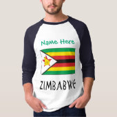T-shirt Zimbabwe Zimbabwe Drapeau vert Personnalisé Hommes (Devant)