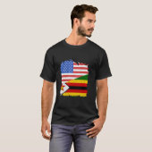 T-shirt Zimbabwe Zimbabwe Zimbabwe Zimbabwe Roots USA Amér (Devant entier)