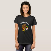 T-shirt Zimbabwean Pride Zimbabwean Flag Zimbabwe Handfist (Devant entier)