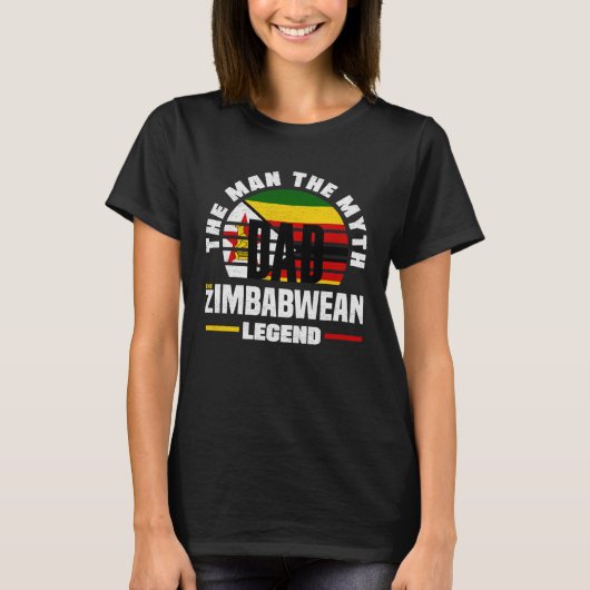 T-shirt Zimbabwean Zimbabwe Zimbabwean Flag Fathers Day (Devant)