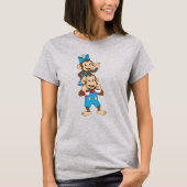 T-shirt Zina and Mimo carrying her on his shoulder. (Devant)