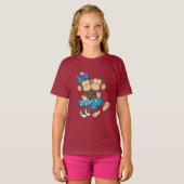 T-shirt zina et mimo baiser d'amour (Devant entier)