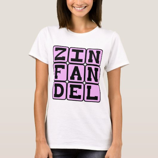T-shirt Zinfandel, Type de vin blanc (Devant)
