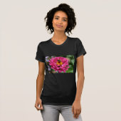 T-shirt Zinnia rose et Bumble bee (Devant entier)