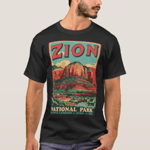 T-shirt Zion National Park Utah Angels Landing Vintage Hik