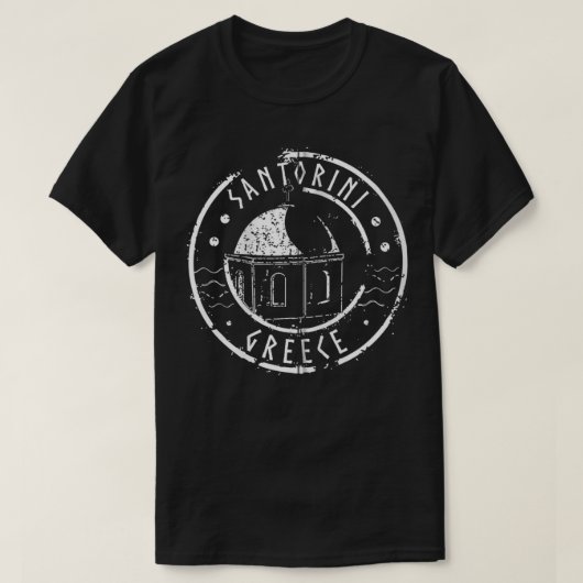 T-shirt Zip de Santorin Grèce (Design devant)