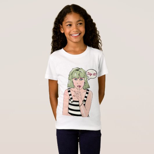 T-Shirt Zip It Pop art femme (Devant entier)