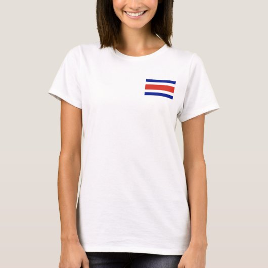 T-shirt Zip Jogger en laiton féminin avec drapeau de Costa (Devant)